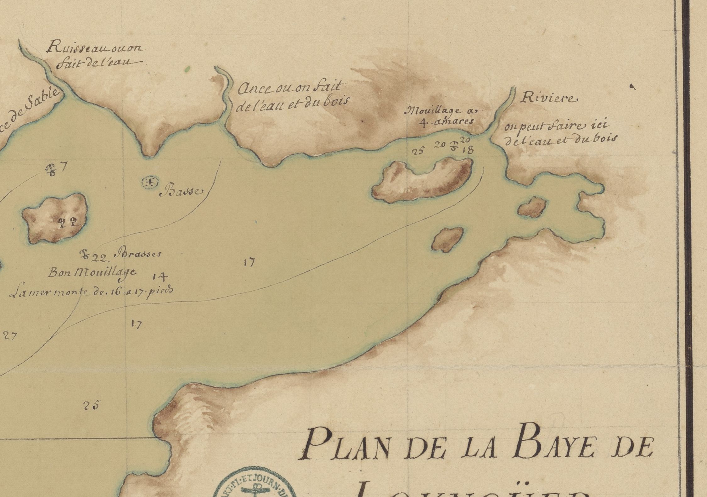 Plan de la baye de Loknoüer (detail)